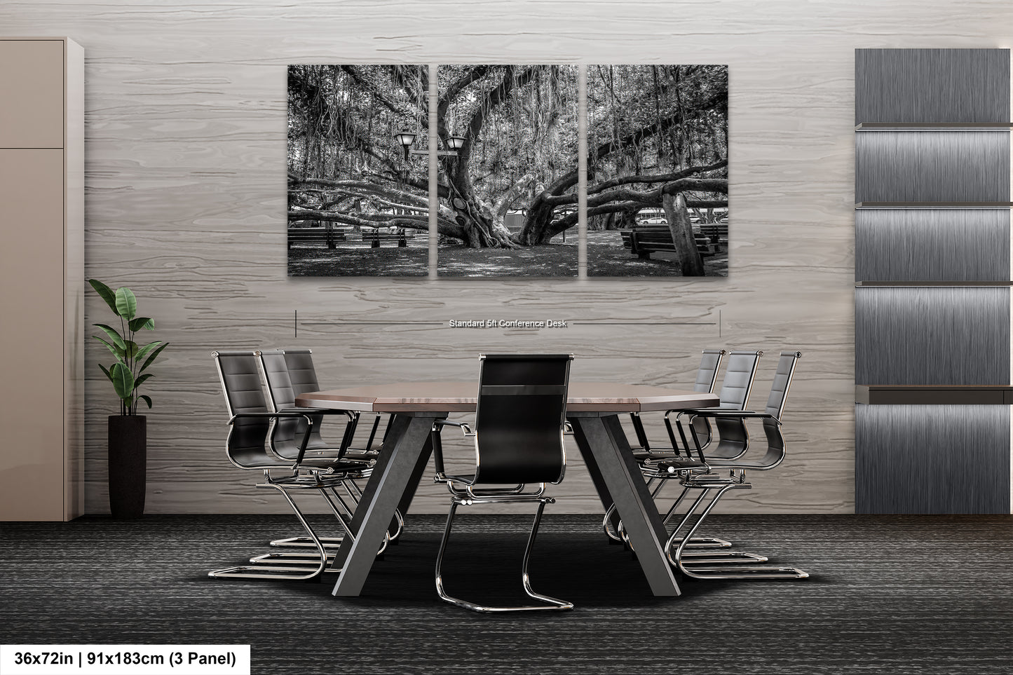 a black and white photo of a table and chairs