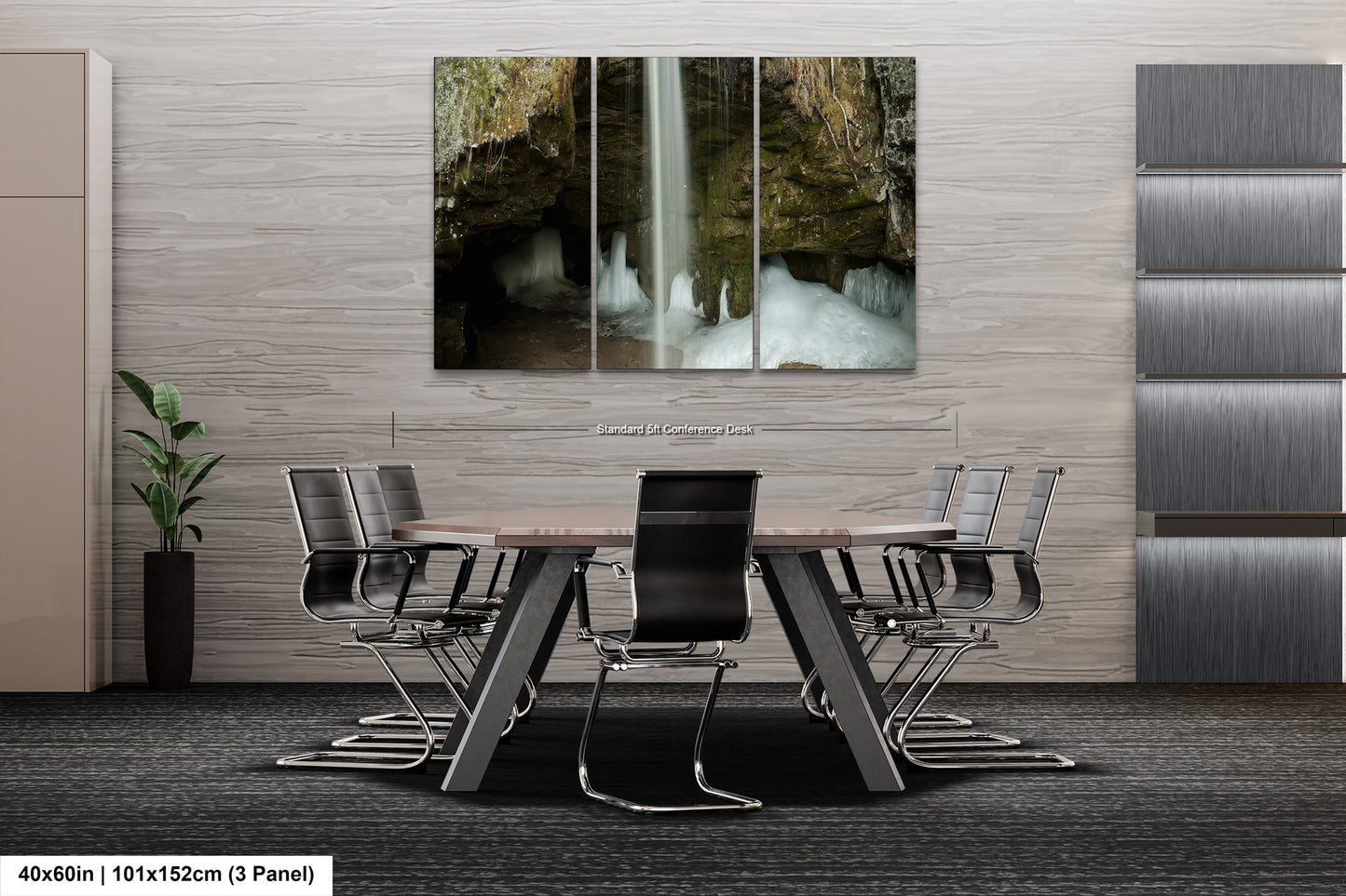 a dining room with a table and chairs