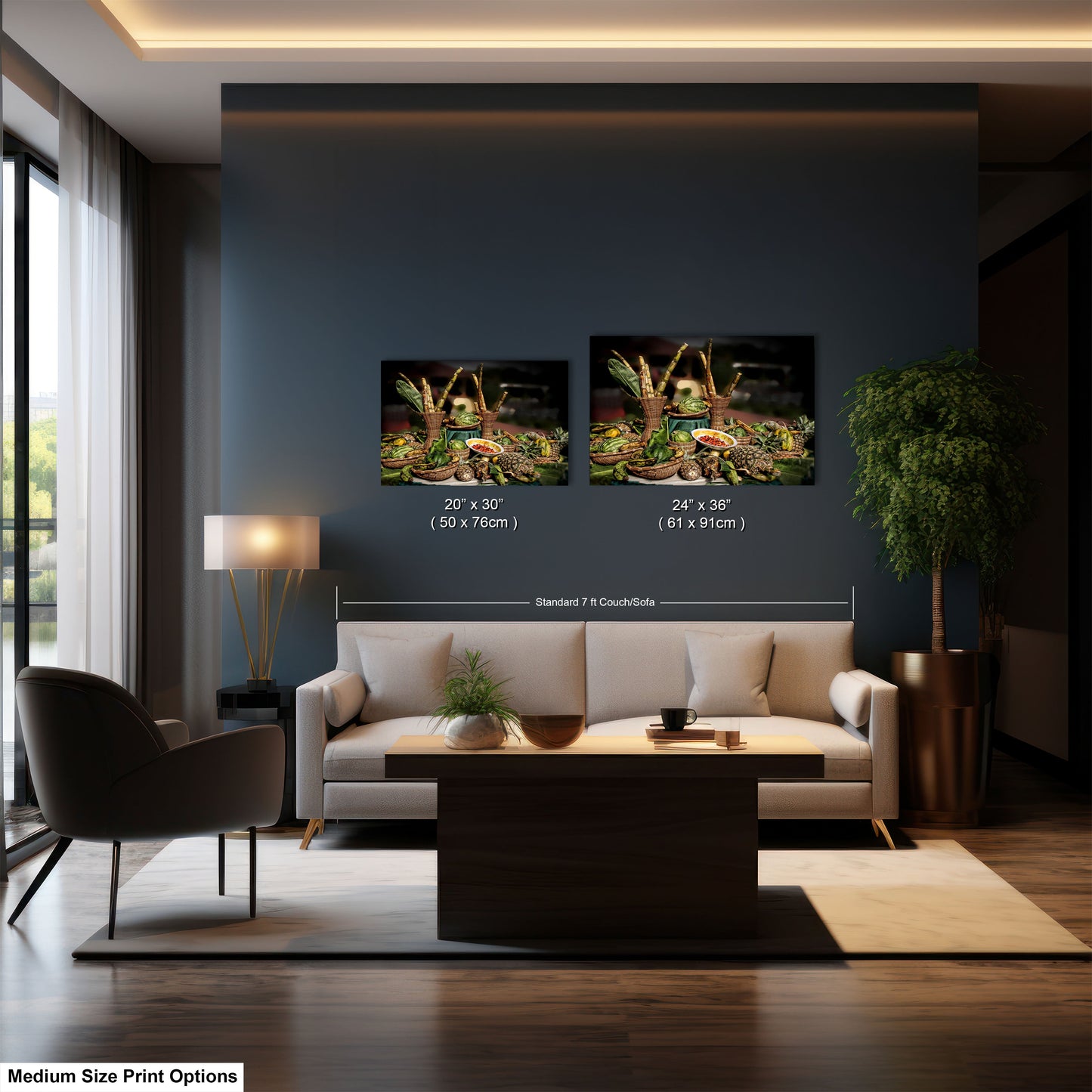 a living room filled with furniture and a large window