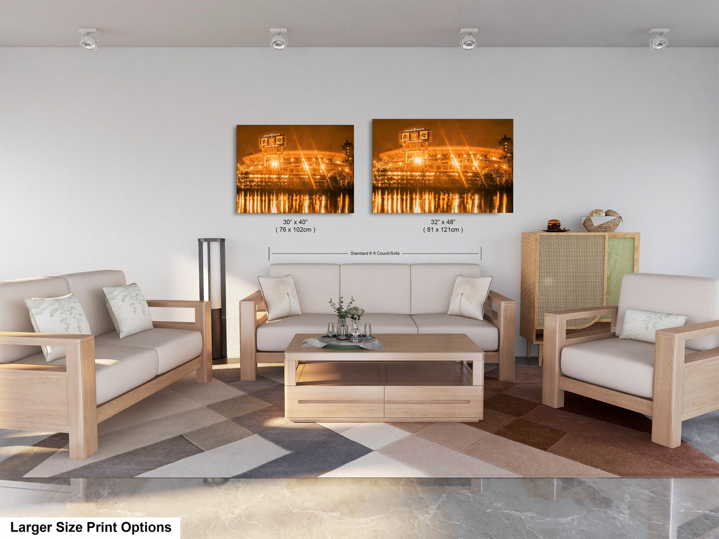 a living room with two couches and a coffee table