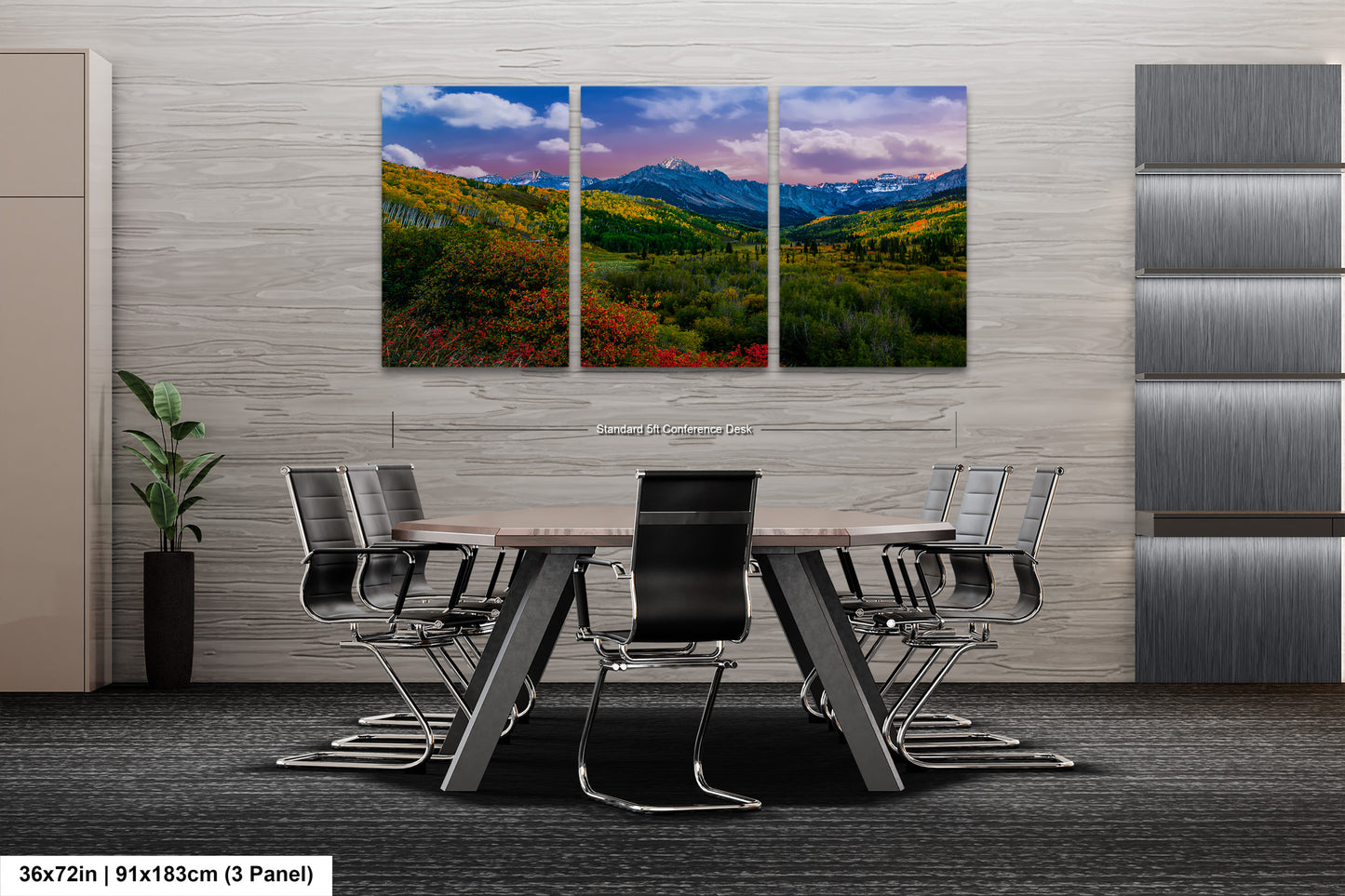 a dining room with a table and chairs