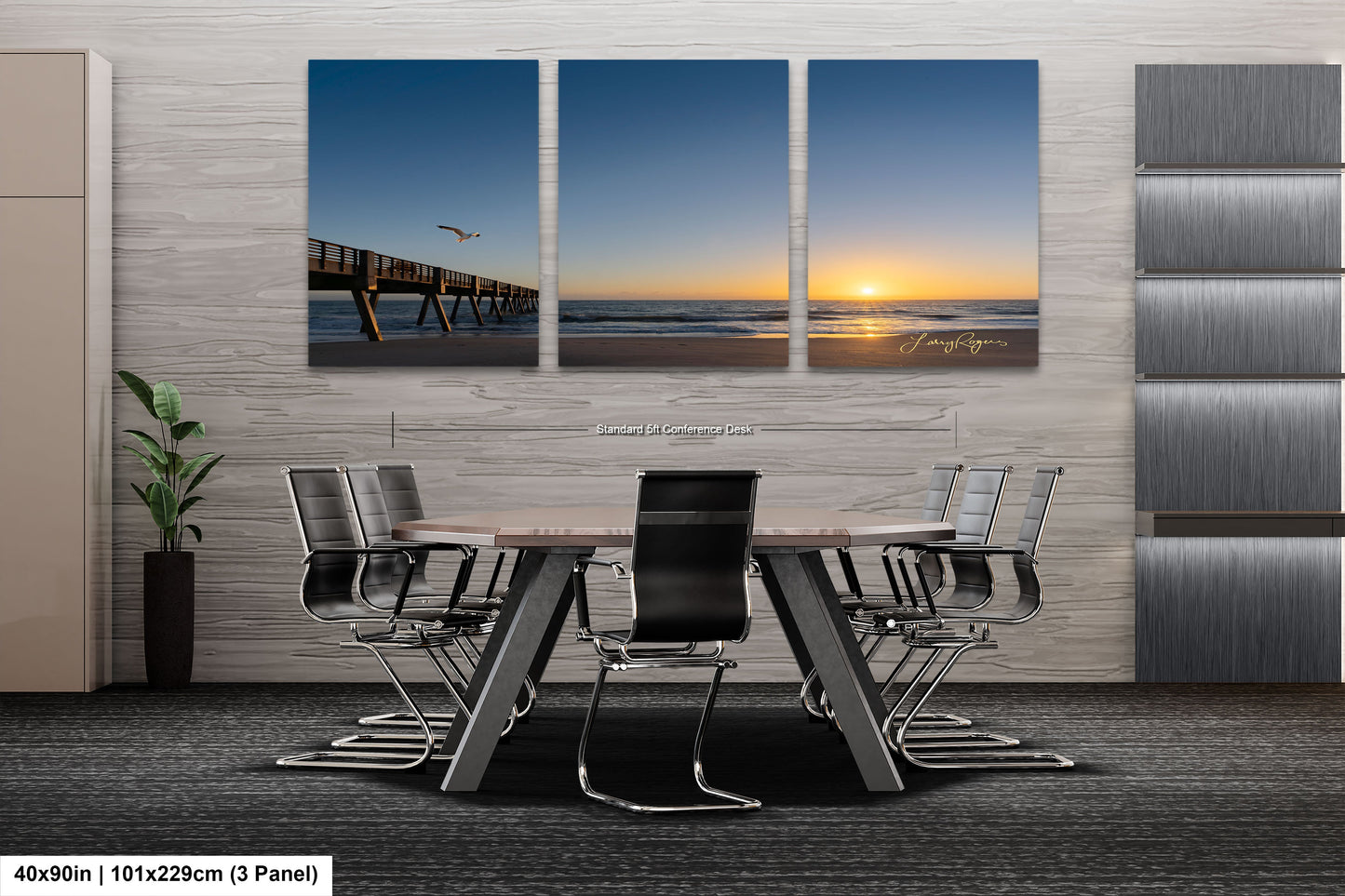 a dining room with a table and chairs