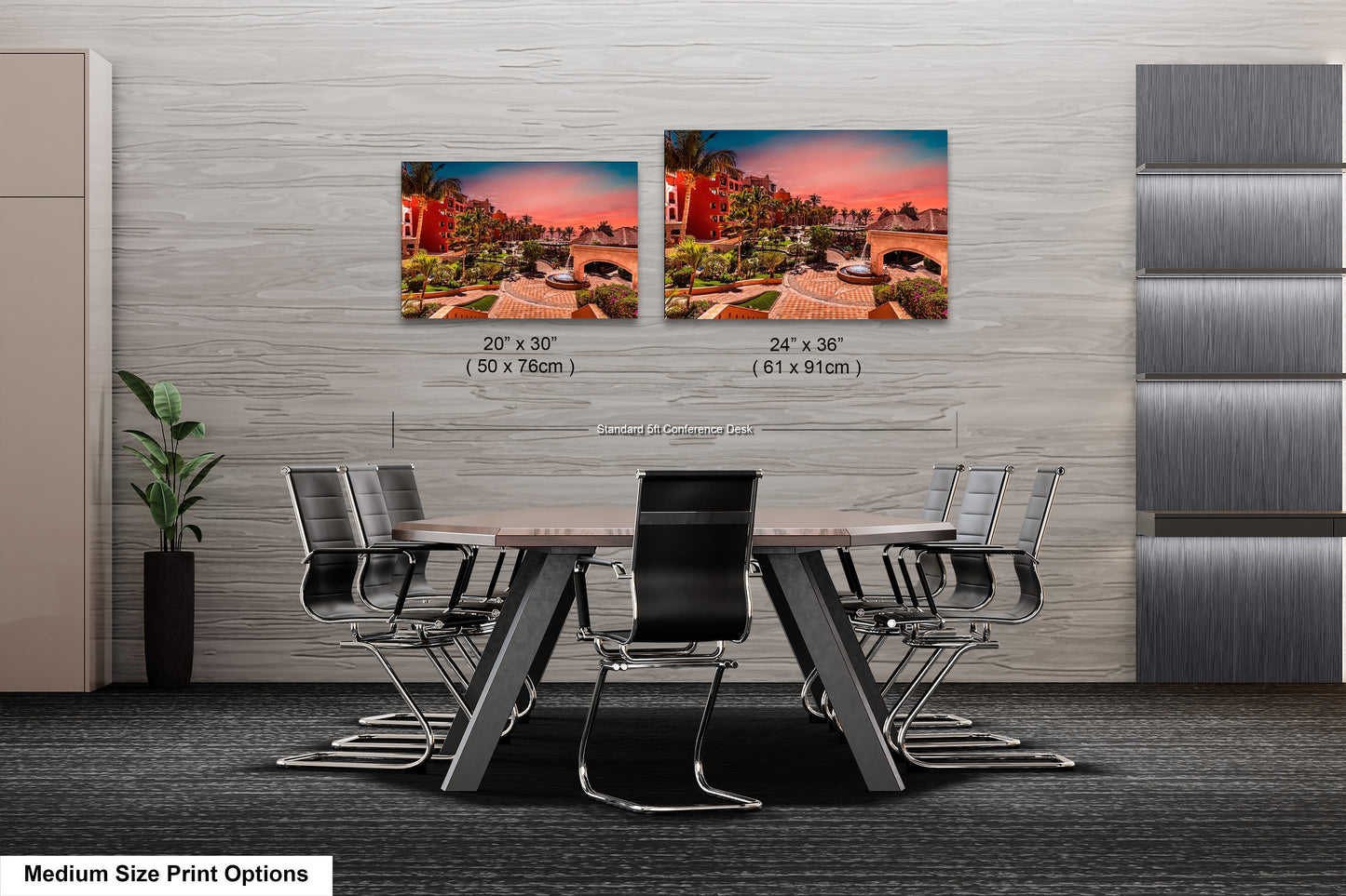 two pictures of a dining room with a table and chairs