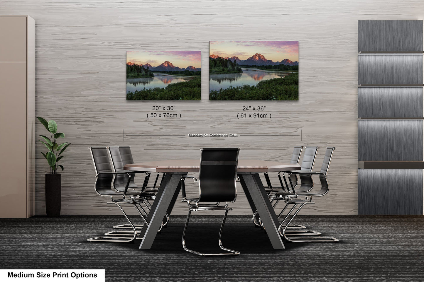 a dining room with a table and chairs