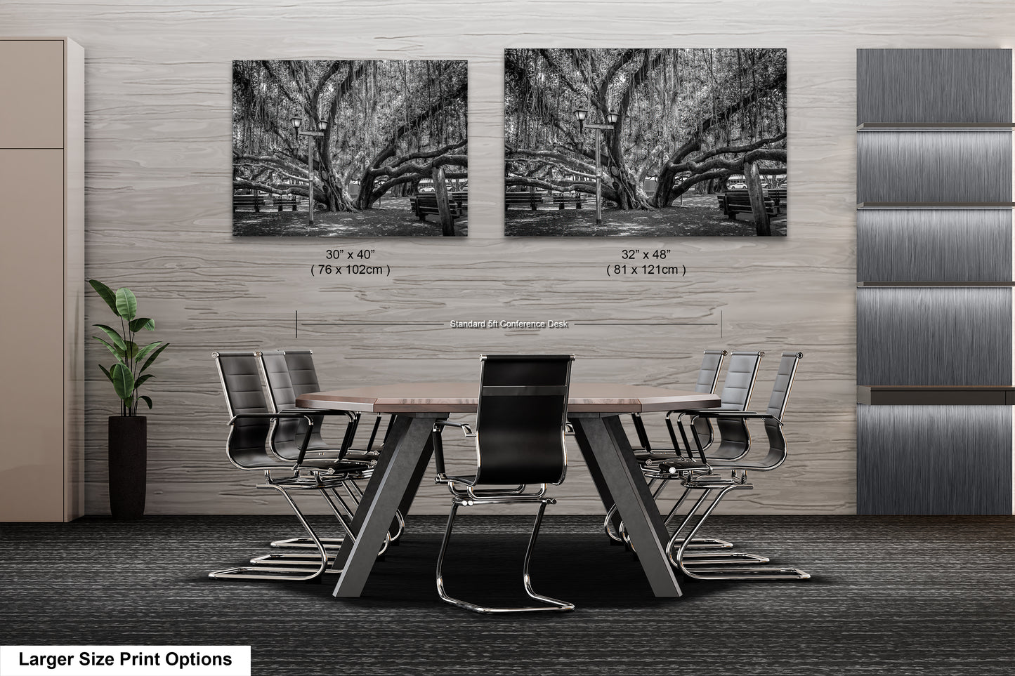 a black and white photo of a table and chairs