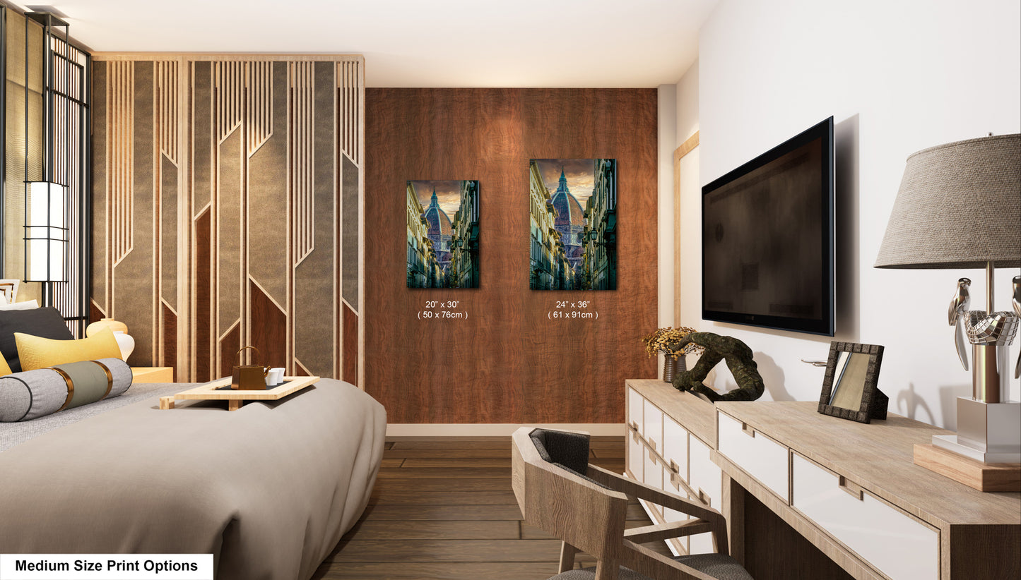 a bed room with a neatly made bed and a flat screen tv