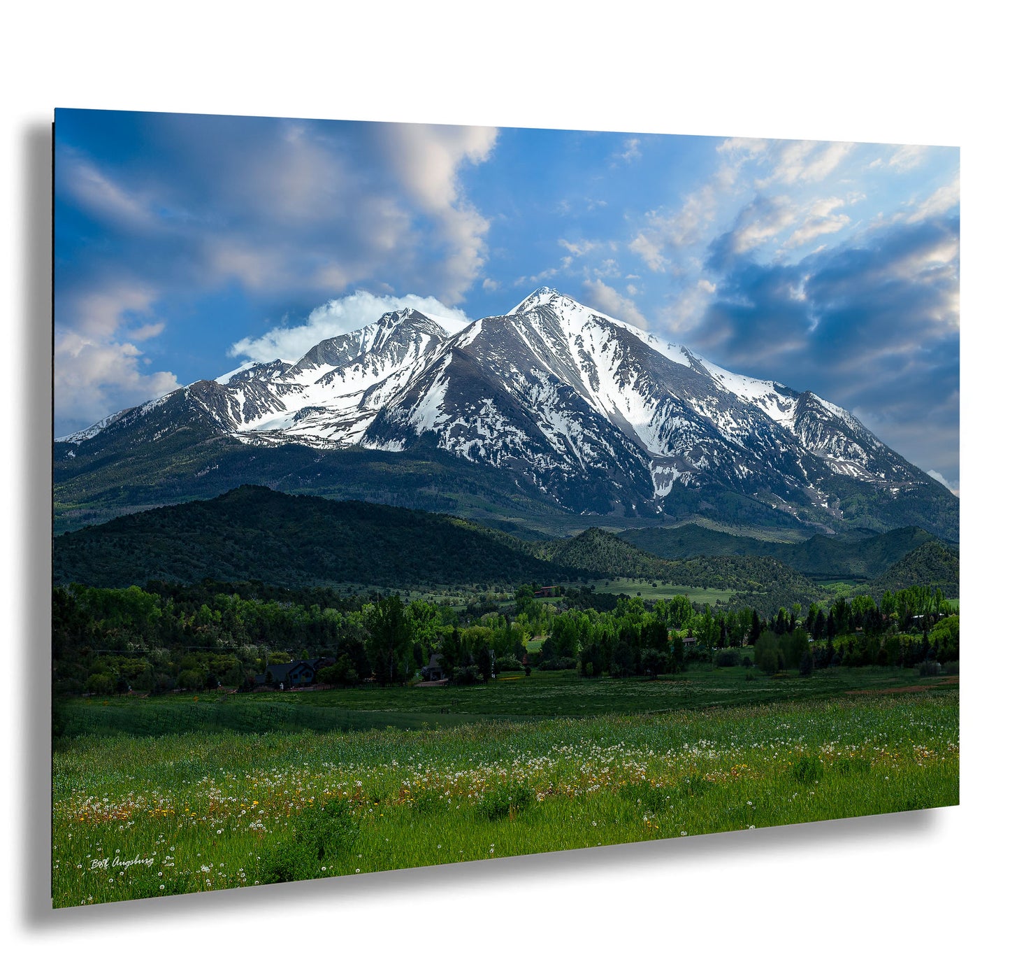 Mt. Sopris picture, Colorado mountain art, Aspen Colorado, Mt. Sopris Carbondale, Colorado photography, extra large wall art, triptych