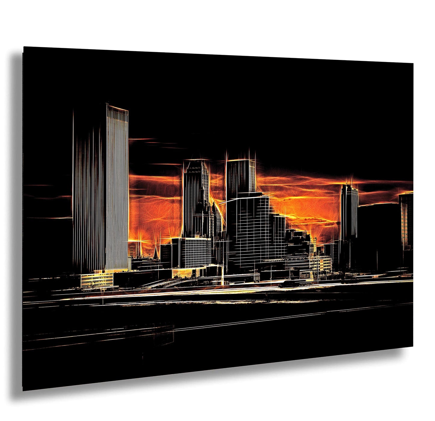 Tulsa Skyline Wall Art, Abstract Tulsa Skyline Print, Tulsa Abstract Art, Tulsa Print, Tulsa Oklahoma Abstract Wall Art