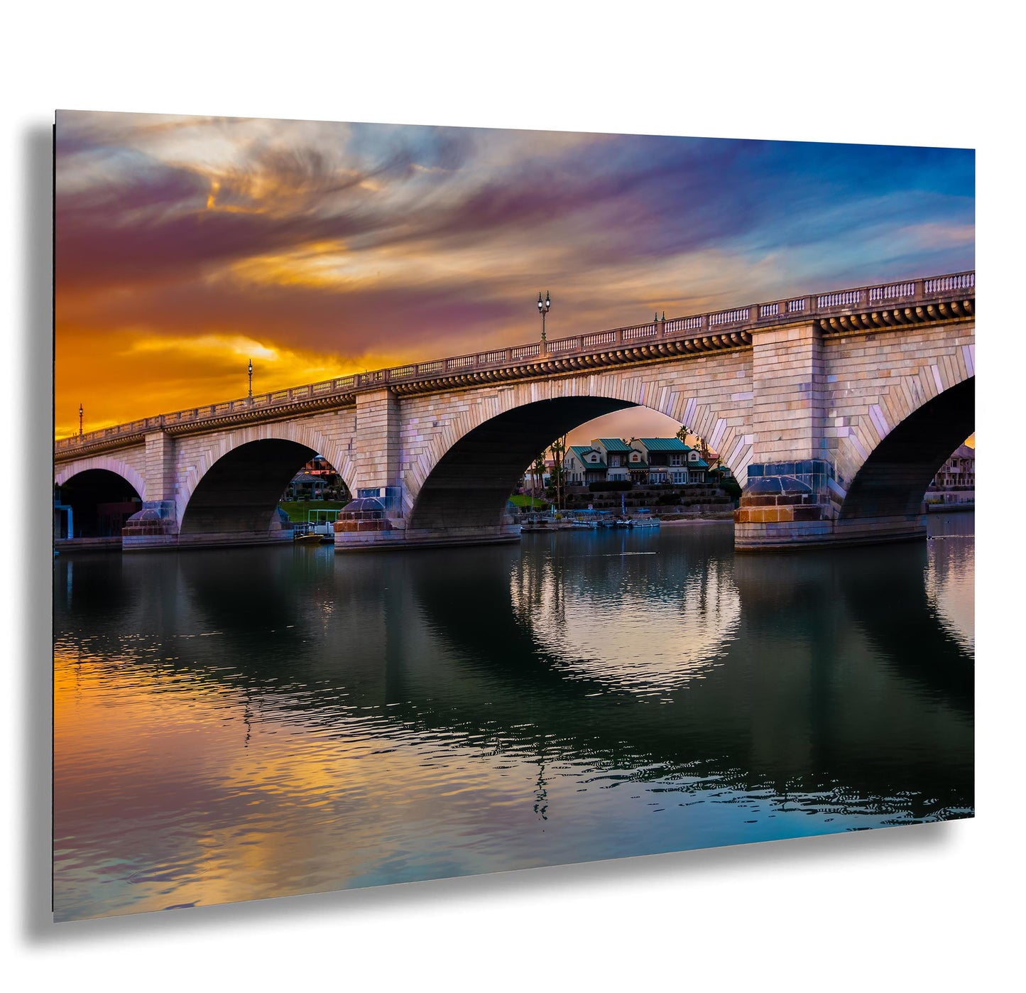 Lakefront Legacy: London Bridge Photography Lake Havasu City Arizona Canvas Print Home Decor