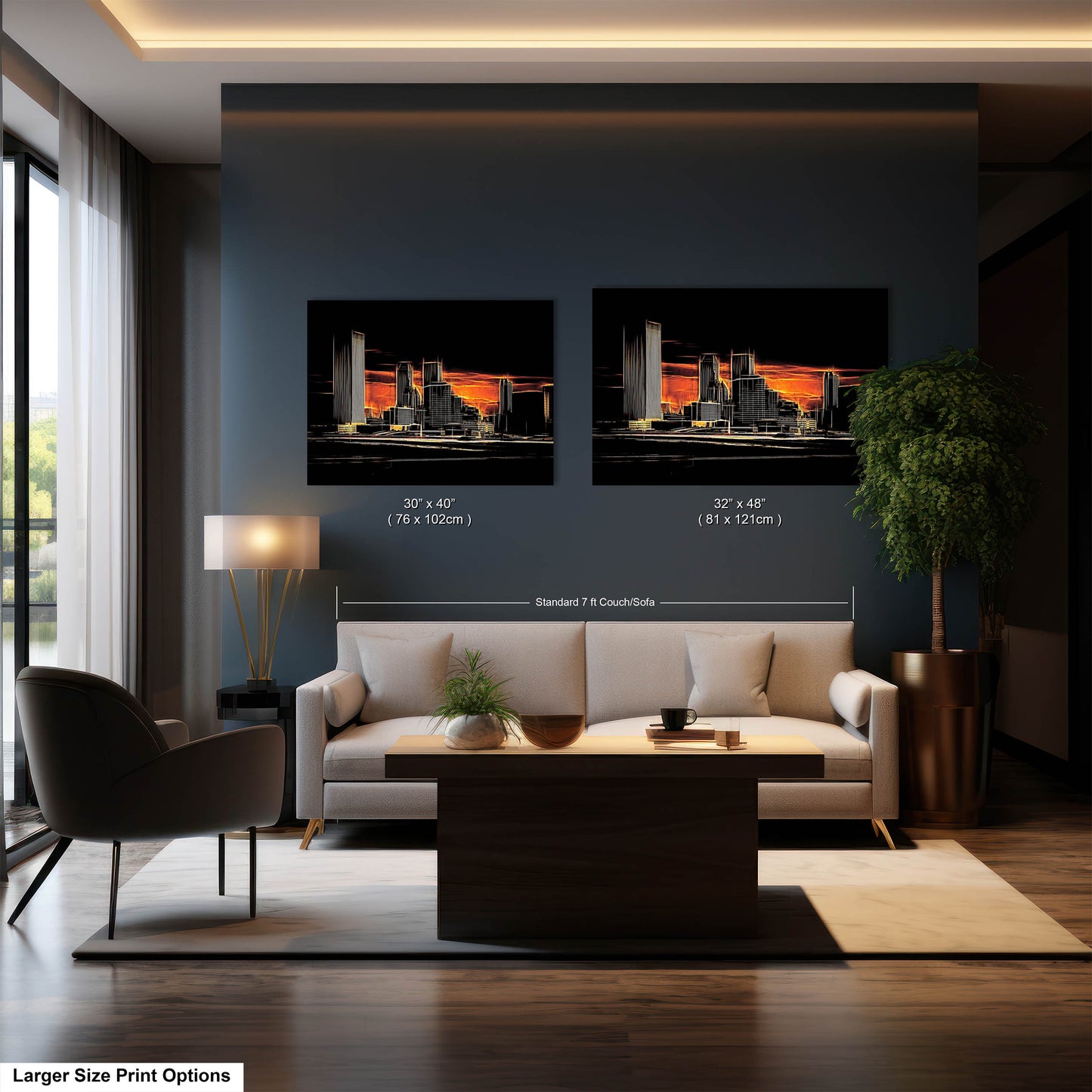 Tulsa Skyline Wall Art, Abstract Tulsa Skyline Print, Tulsa Abstract Art, Tulsa Print, Tulsa Oklahoma Abstract Wall Art