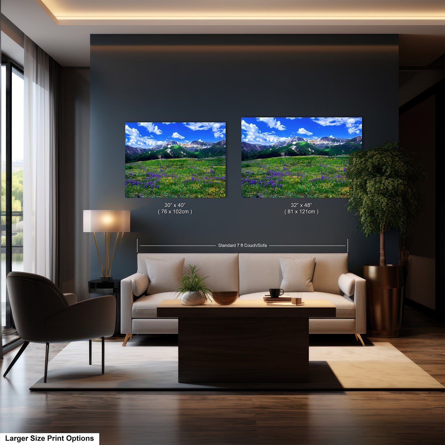 Mountain wildflower picture, Colorado wall art, aspen wildflowers, bedroom wall art, 3 piece wall art canvas