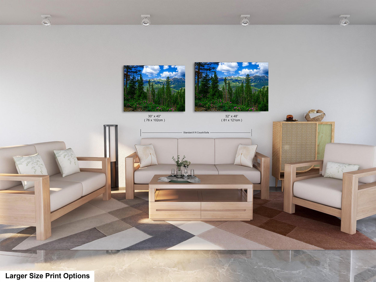 Breckenridge Colorado summertime picture, Breckenridge wall art, wildflowers of Colorado, mountain wall art, extra large wall art