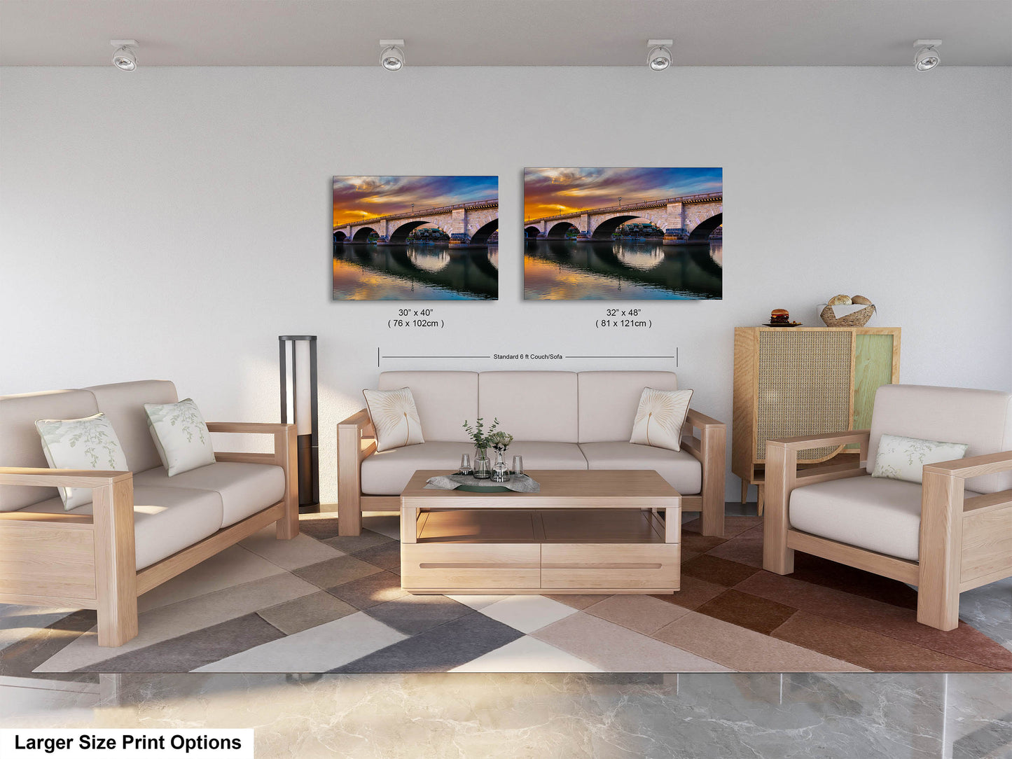 Lakefront Legacy: London Bridge Photography Lake Havasu City Arizona Canvas Print Home Decor