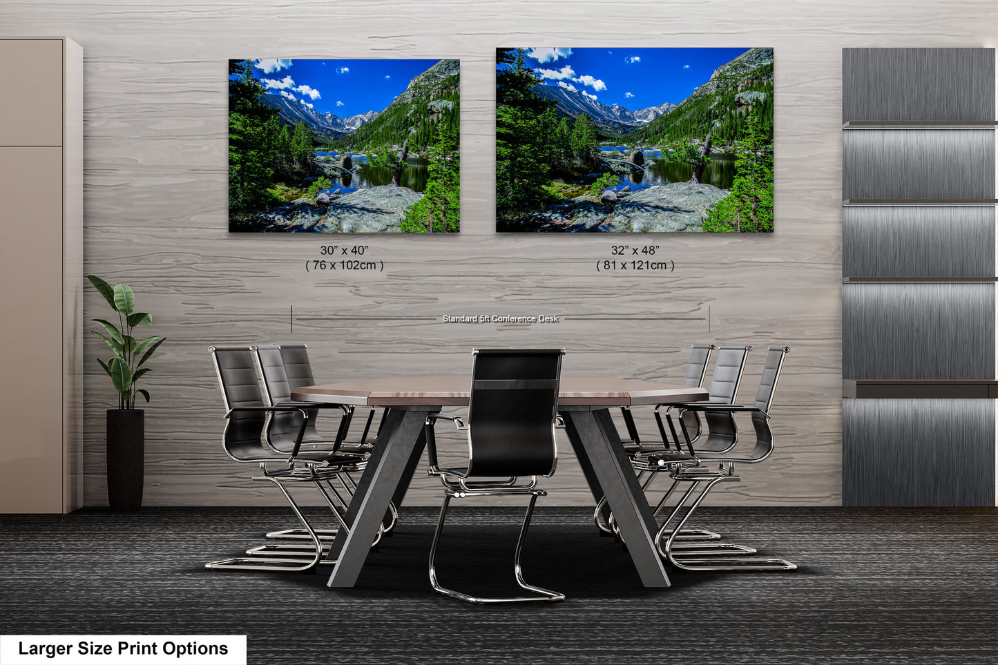 Rocky Mountains canvas, Estes Park Mills Lake print, Rocky Mountain National Park, Colorado lake, mountain lake, large framed artwork
