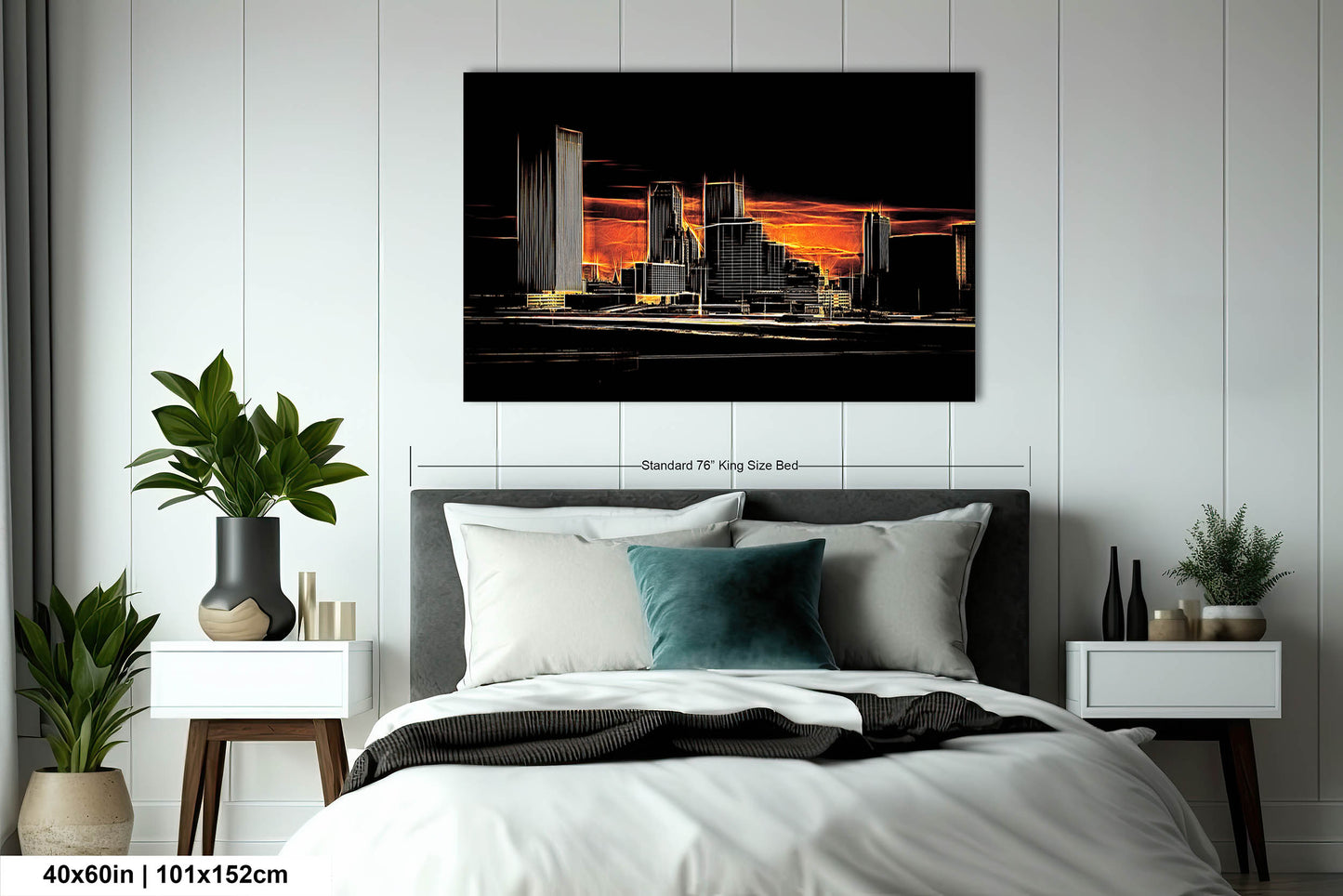 Tulsa Skyline Wall Art, Abstract Tulsa Skyline Print, Tulsa Abstract Art, Tulsa Print, Tulsa Oklahoma Abstract Wall Art