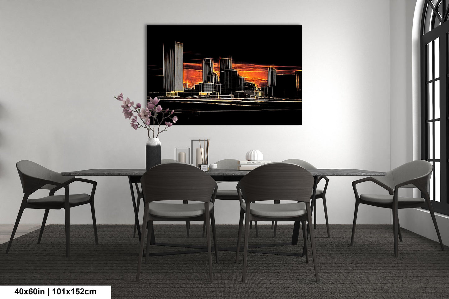 Tulsa Skyline Wall Art, Abstract Tulsa Skyline Print, Tulsa Abstract Art, Tulsa Print, Tulsa Oklahoma Abstract Wall Art