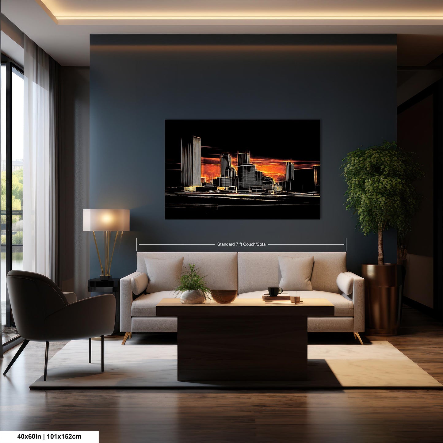 Tulsa Skyline Wall Art, Abstract Tulsa Skyline Print, Tulsa Abstract Art, Tulsa Print, Tulsa Oklahoma Abstract Wall Art