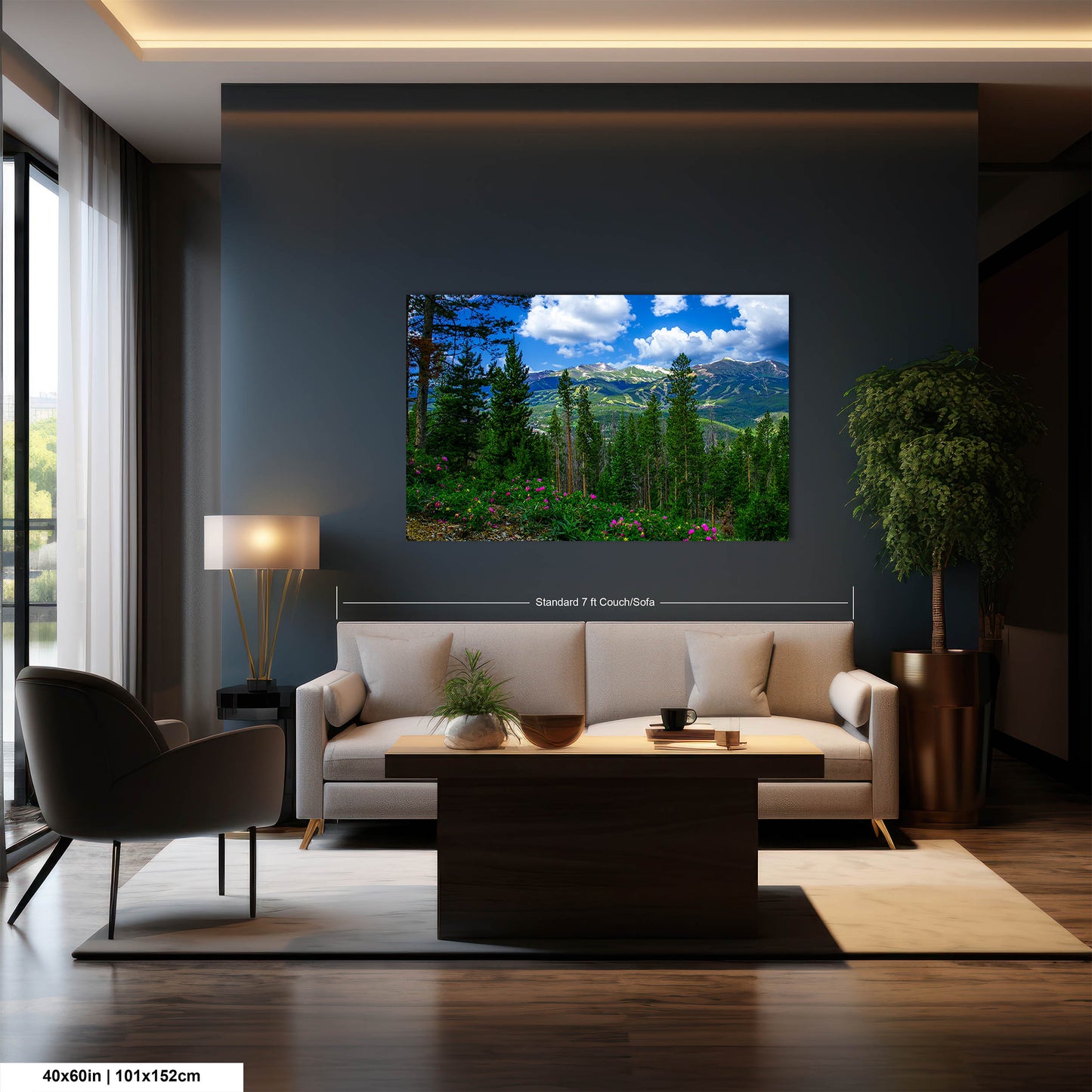 Breckenridge Colorado summertime picture, Breckenridge wall art, wildflowers of Colorado, mountain wall art, extra large wall art