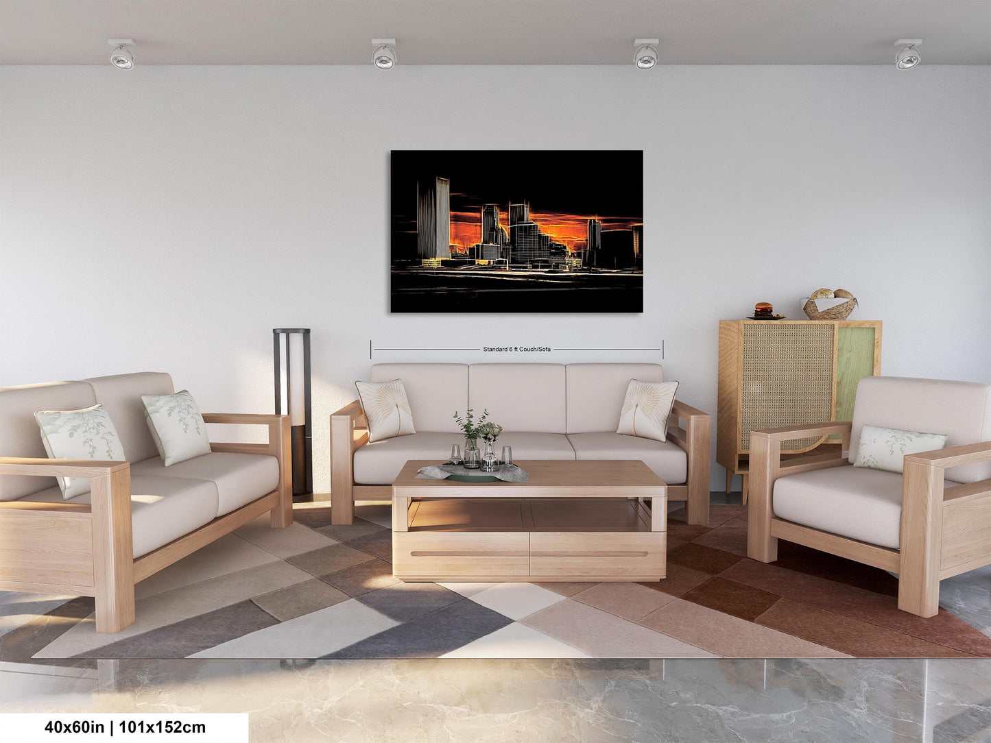 Tulsa Skyline Wall Art, Abstract Tulsa Skyline Print, Tulsa Abstract Art, Tulsa Print, Tulsa Oklahoma Abstract Wall Art