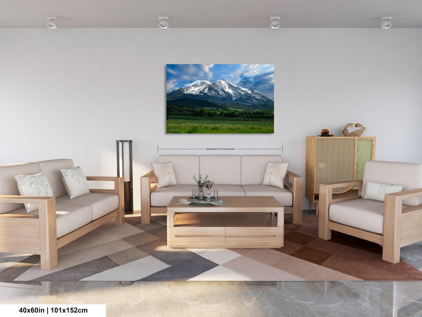 Mt. Sopris picture, Colorado mountain art, Aspen Colorado, Mt. Sopris Carbondale, Colorado photography, extra large wall art, triptych