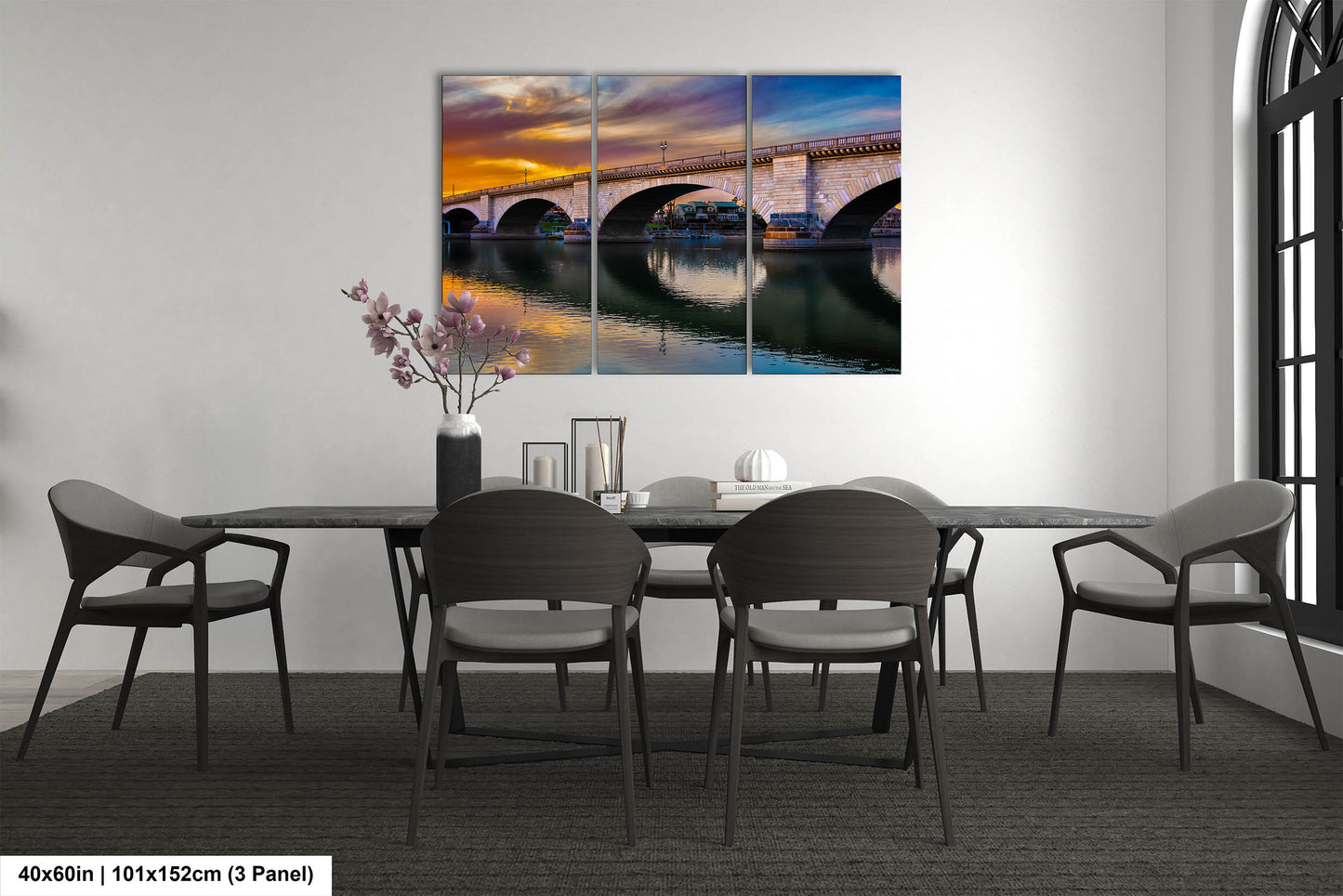 Lakefront Legacy: London Bridge Photography Lake Havasu City Arizona Canvas Print Home Decor