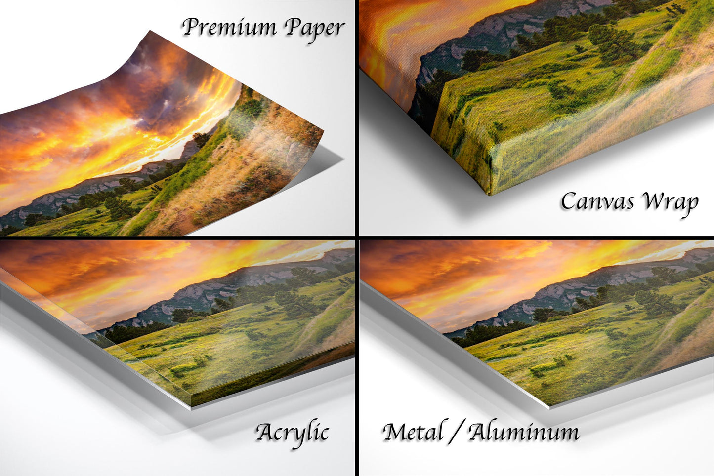 Boulder Flatirons Sunset, Photo, Wall Art, Boulder, Colorado, Canvas Print, Wall Decor, Metal Print, CU Buffs, Mountains