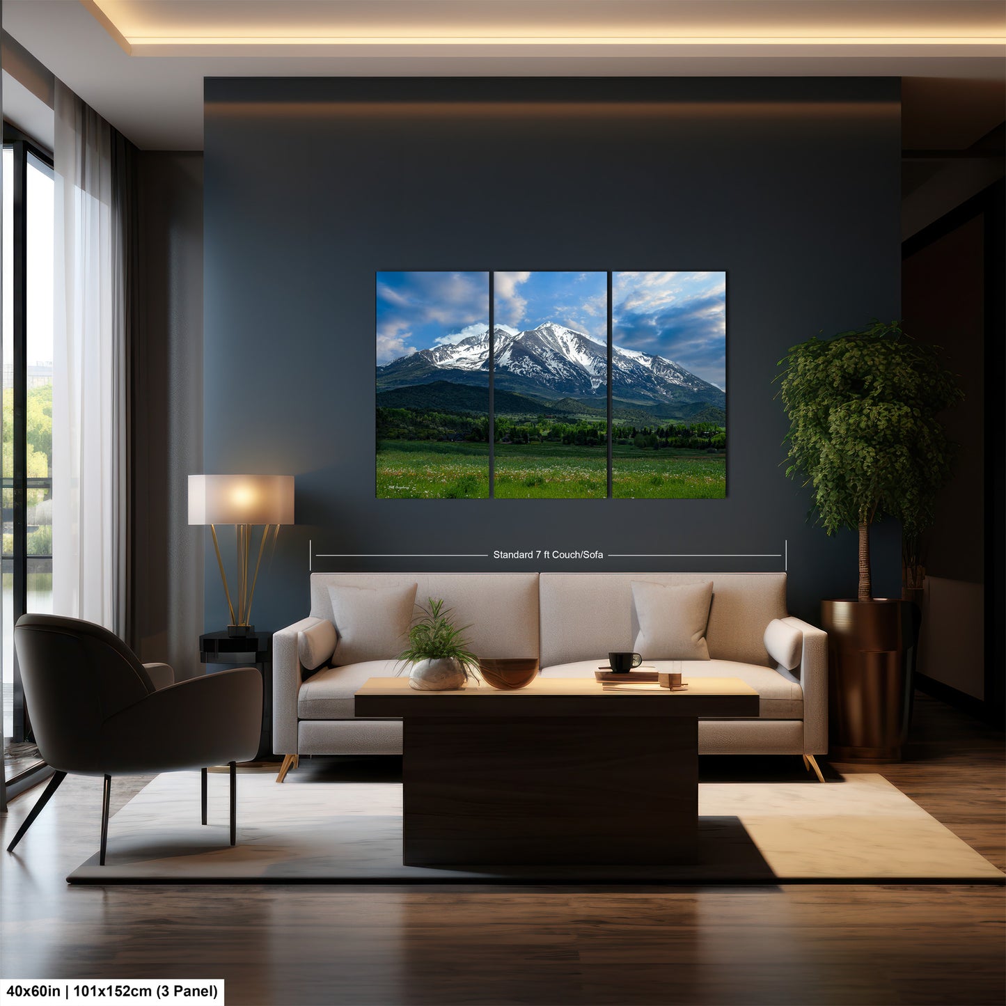 Mt. Sopris picture, Colorado mountain art, Aspen Colorado, Mt. Sopris Carbondale, Colorado photography, extra large wall art, triptych