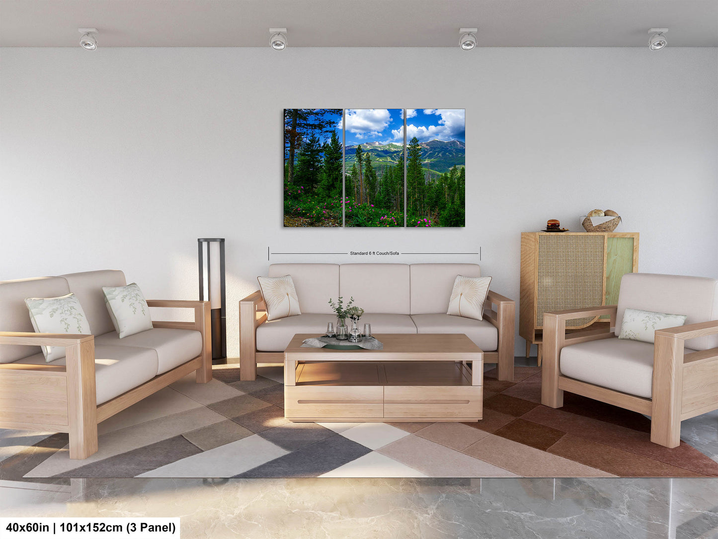 Breckenridge Colorado summertime picture, Breckenridge wall art, wildflowers of Colorado, mountain wall art, extra large wall art