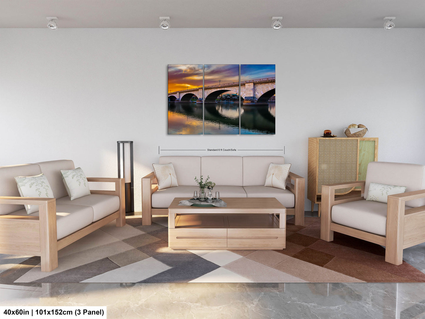 Lakefront Legacy: London Bridge Photography Lake Havasu City Arizona Canvas Print Home Decor