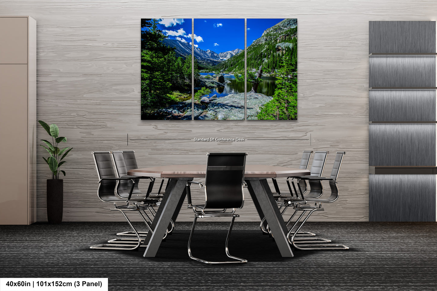 Rocky Mountains canvas, Estes Park Mills Lake print, Rocky Mountain National Park, Colorado lake, mountain lake, large framed artwork