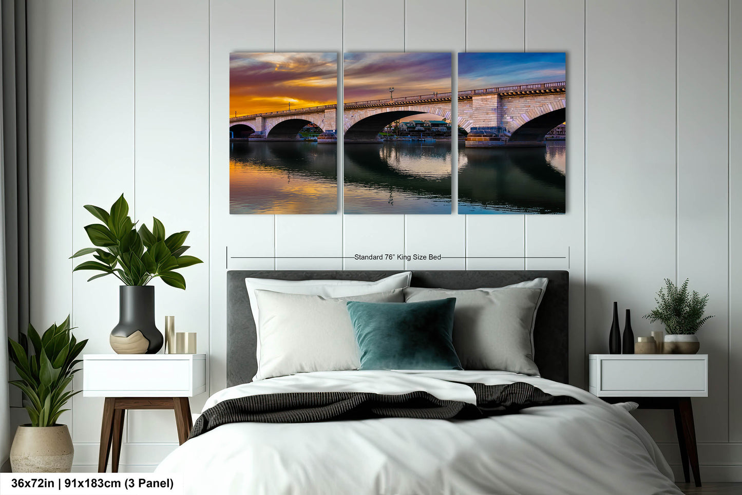 Lakefront Legacy: London Bridge Photography Lake Havasu City Arizona Canvas Print Home Decor