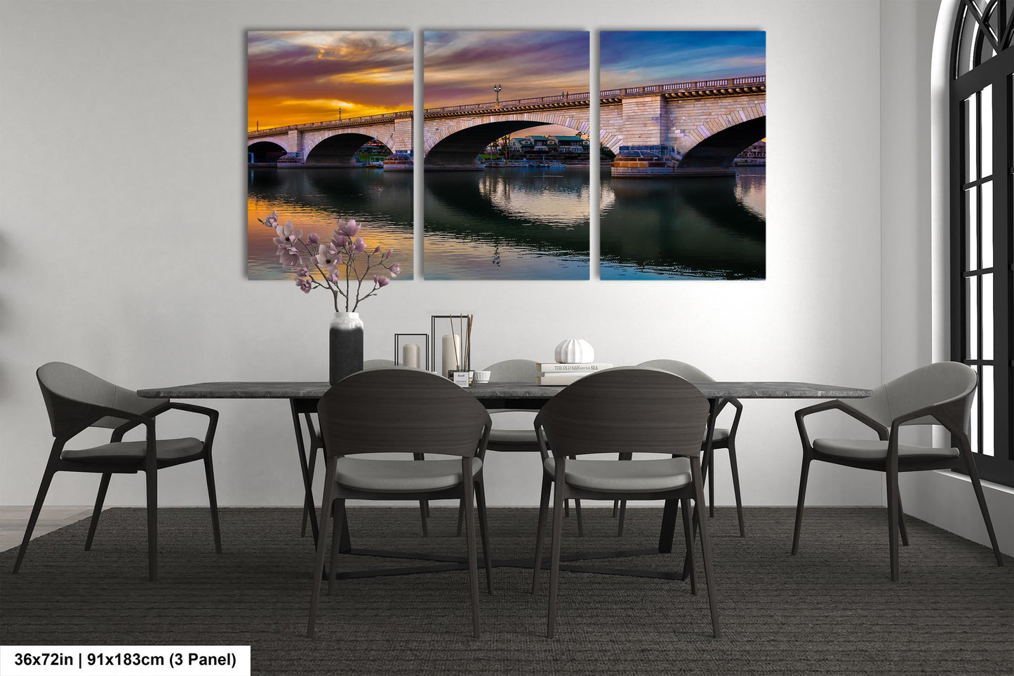 Lakefront Legacy: London Bridge Photography Lake Havasu City Arizona Canvas Print Home Decor