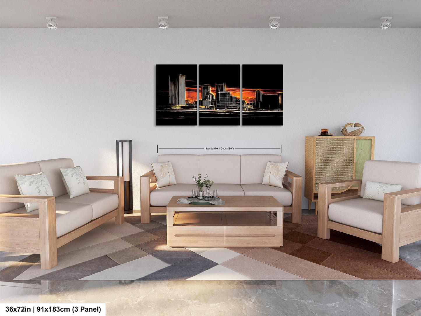 Tulsa Skyline Wall Art, Abstract Tulsa Skyline Print, Tulsa Abstract Art, Tulsa Print, Tulsa Oklahoma Abstract Wall Art