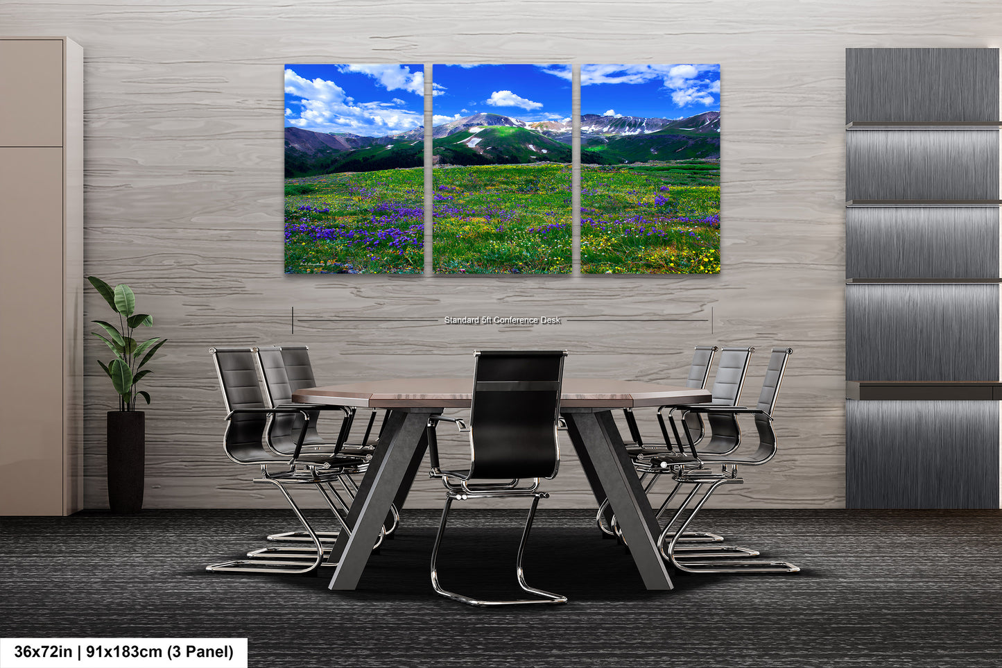 Mountain wildflower picture, Colorado wall art, aspen wildflowers, bedroom wall art, 3 piece wall art canvas