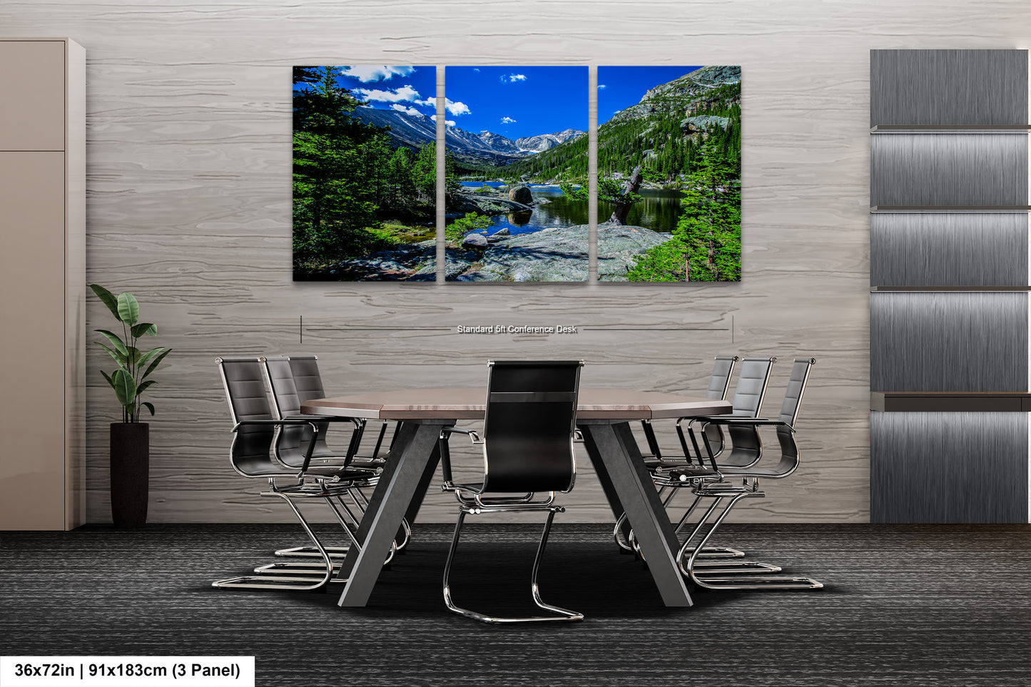Rocky Mountains canvas, Estes Park Mills Lake print, Rocky Mountain National Park, Colorado lake, mountain lake, large framed artwork