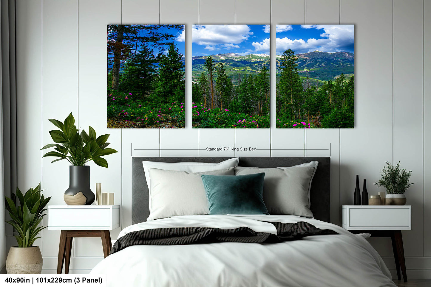 Breckenridge Colorado summertime picture, Breckenridge wall art, wildflowers of Colorado, mountain wall art, extra large wall art