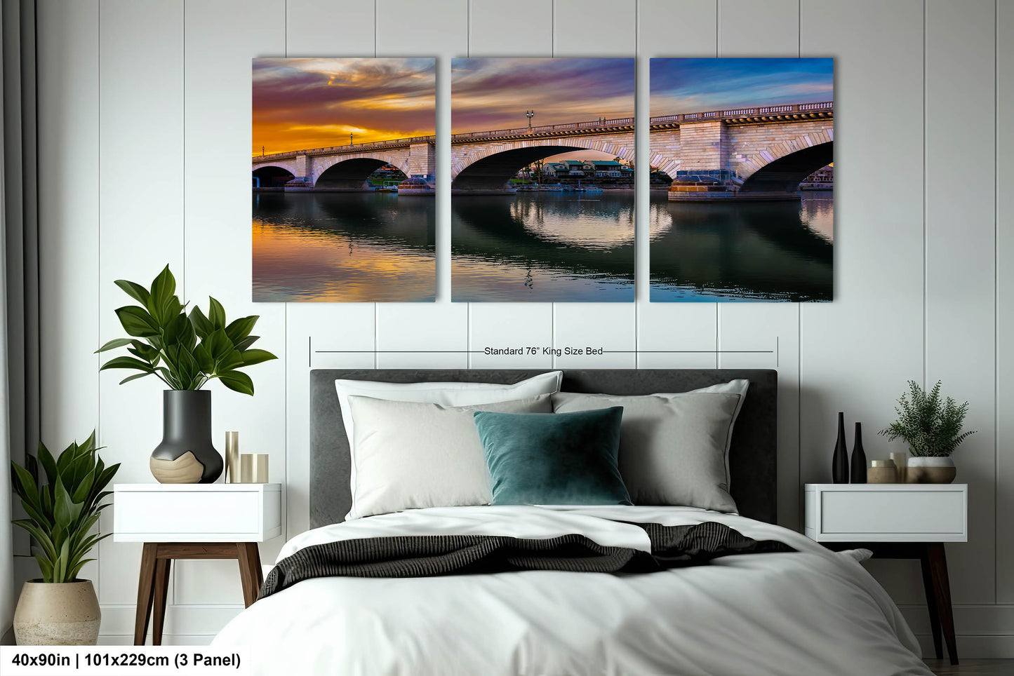 Lakefront Legacy: London Bridge Photography Lake Havasu City Arizona Canvas Print Home Decor