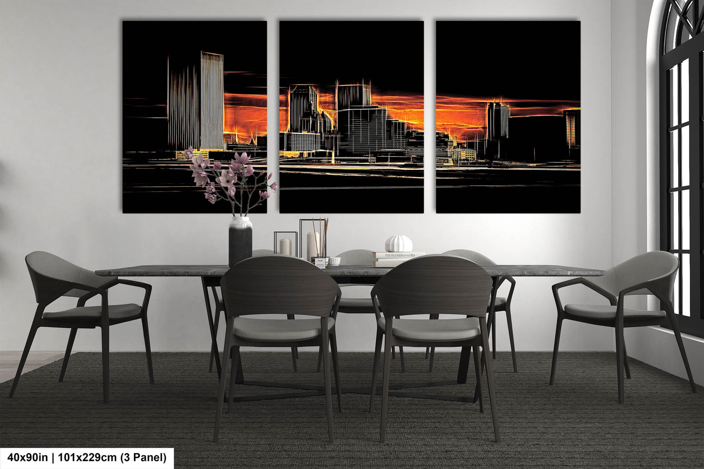 Tulsa Skyline Wall Art, Abstract Tulsa Skyline Print, Tulsa Abstract Art, Tulsa Print, Tulsa Oklahoma Abstract Wall Art