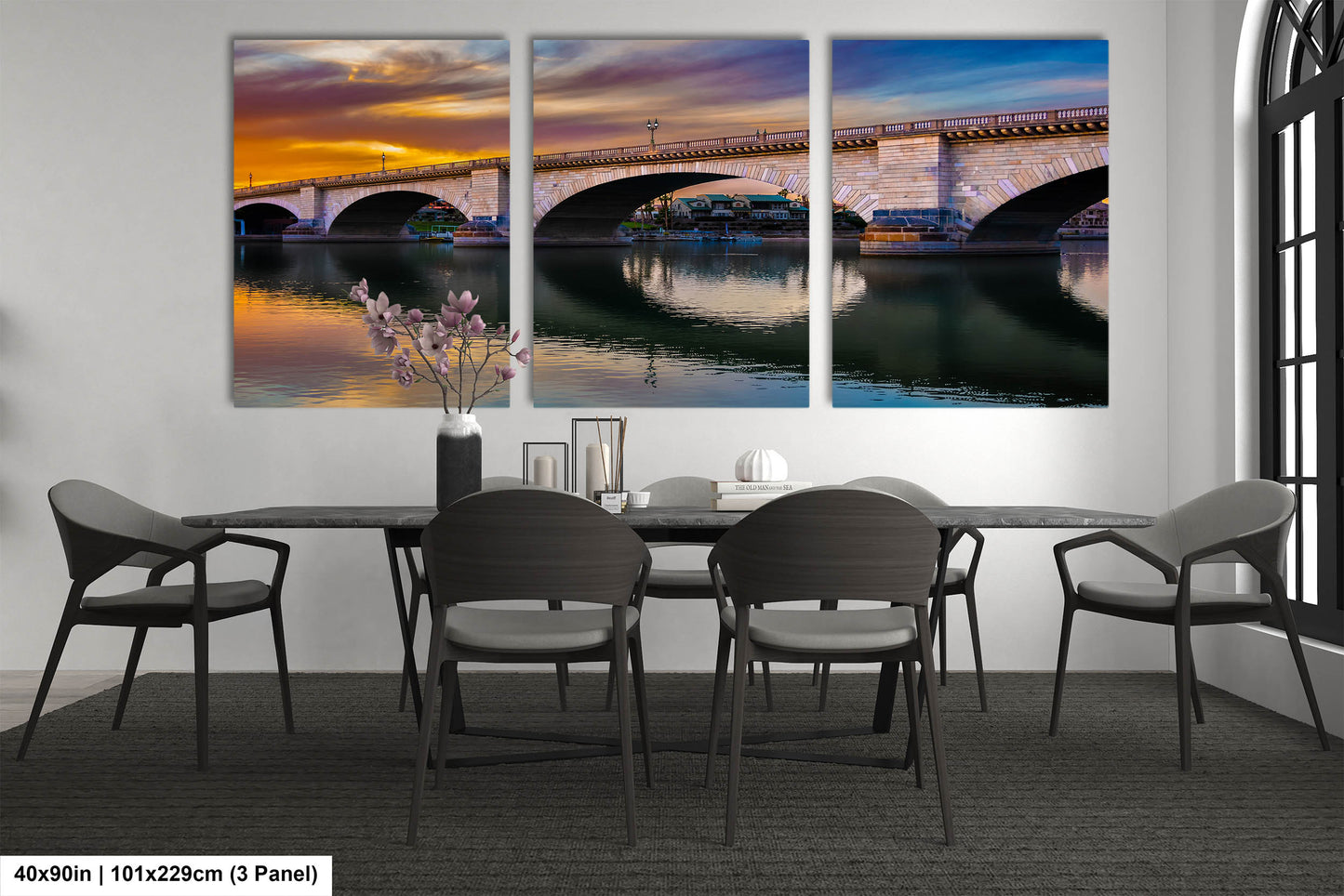 Lakefront Legacy: London Bridge Photography Lake Havasu City Arizona Canvas Print Home Decor