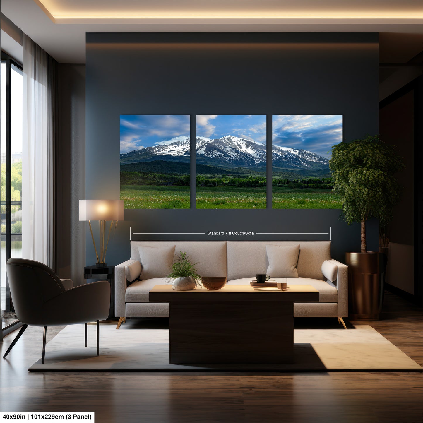 Mt. Sopris picture, Colorado mountain art, Aspen Colorado, Mt. Sopris Carbondale, Colorado photography, extra large wall art, triptych