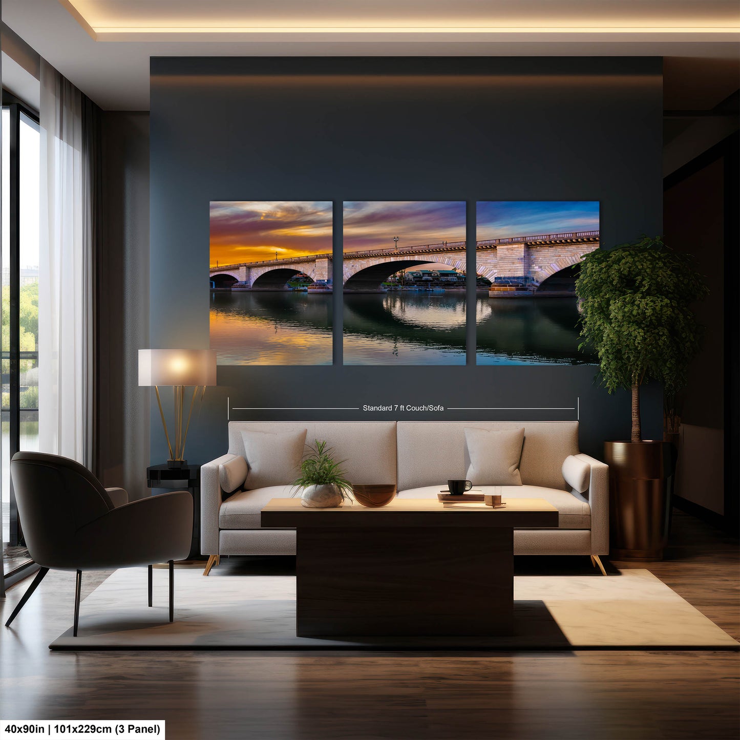 Lakefront Legacy: London Bridge Photography Lake Havasu City Arizona Canvas Print Home Decor