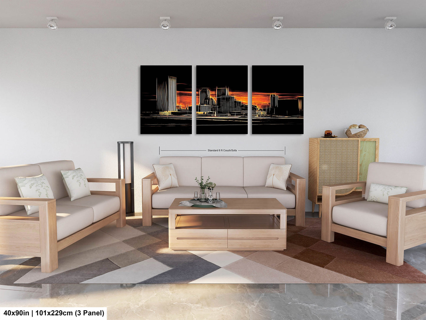 Tulsa Skyline Wall Art, Abstract Tulsa Skyline Print, Tulsa Abstract Art, Tulsa Print, Tulsa Oklahoma Abstract Wall Art