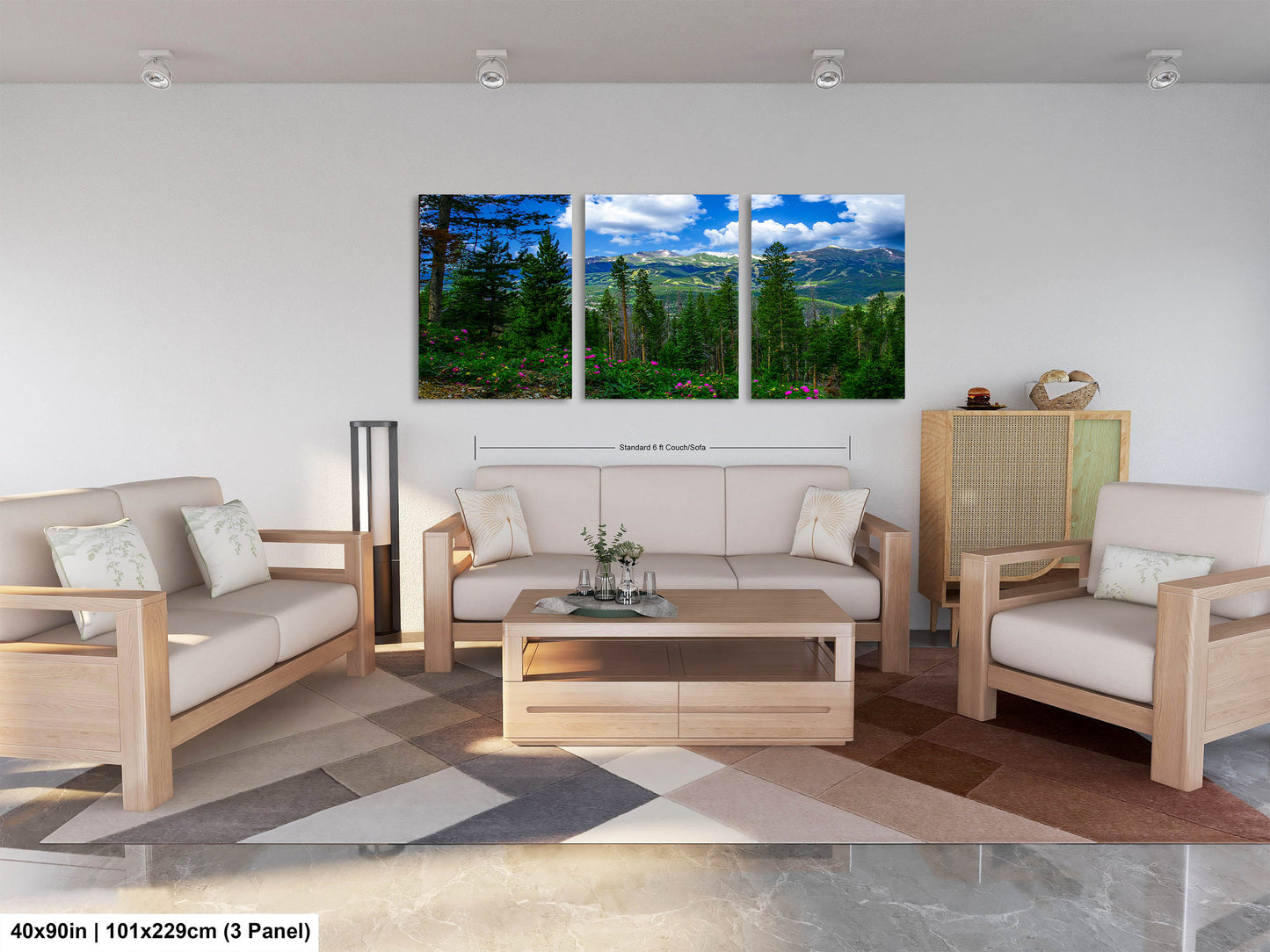 Breckenridge Colorado summertime picture, Breckenridge wall art, wildflowers of Colorado, mountain wall art, extra large wall art