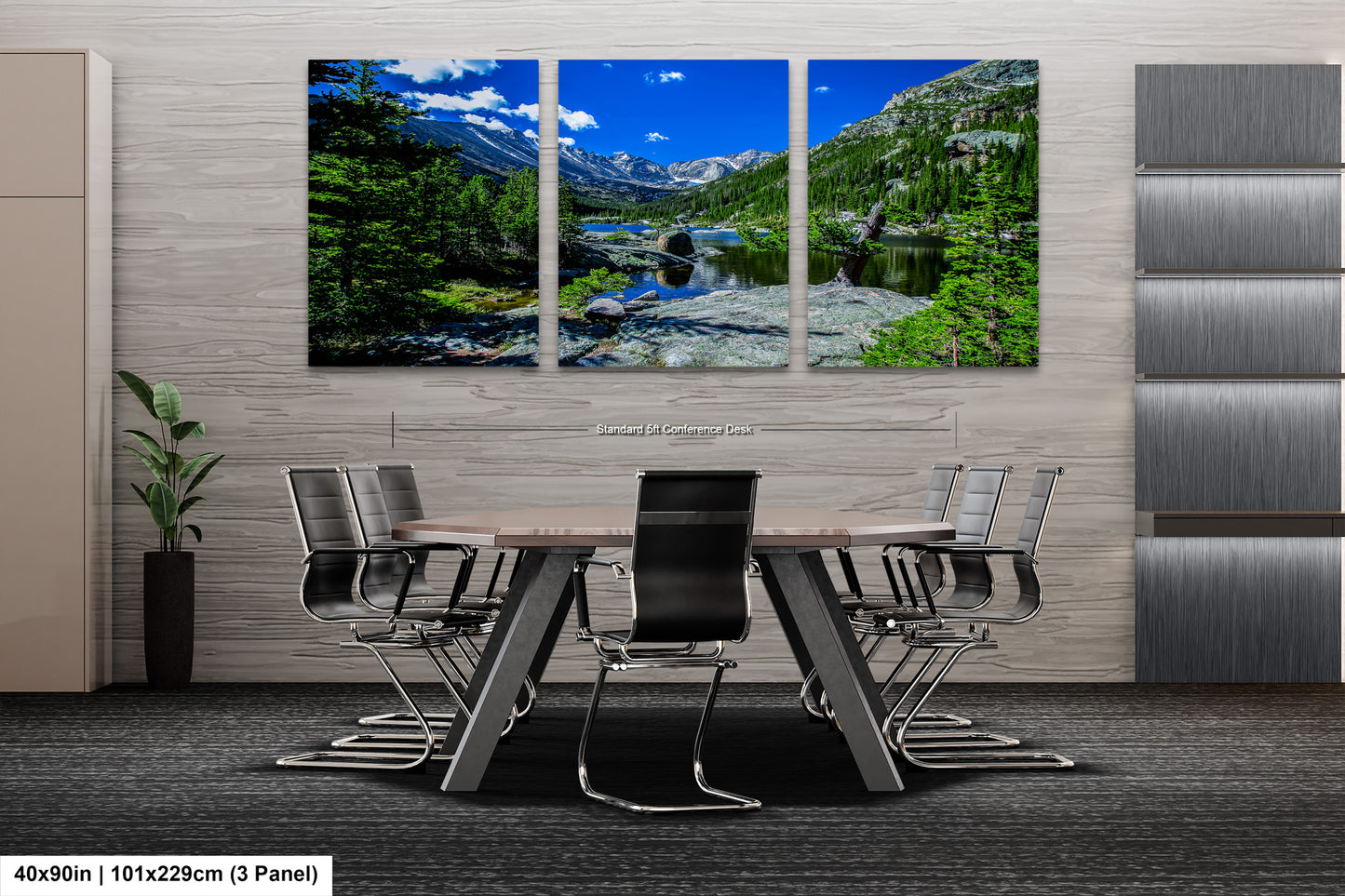 Rocky Mountains canvas, Estes Park Mills Lake print, Rocky Mountain National Park, Colorado lake, mountain lake, large framed artwork