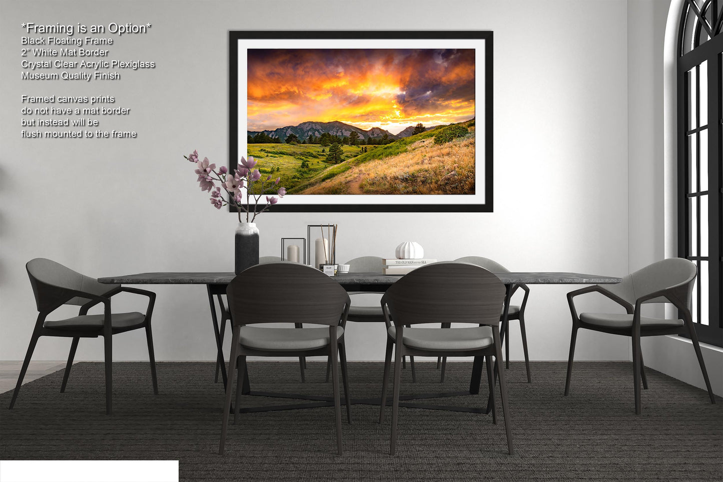 Boulder Flatirons Sunset, Photo, Wall Art, Boulder, Colorado, Canvas Print, Wall Decor, Metal Print, CU Buffs, Mountains