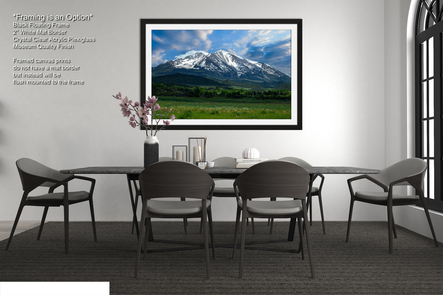 Mt. Sopris picture, Colorado mountain art, Aspen Colorado, Mt. Sopris Carbondale, Colorado photography, extra large wall art, triptych