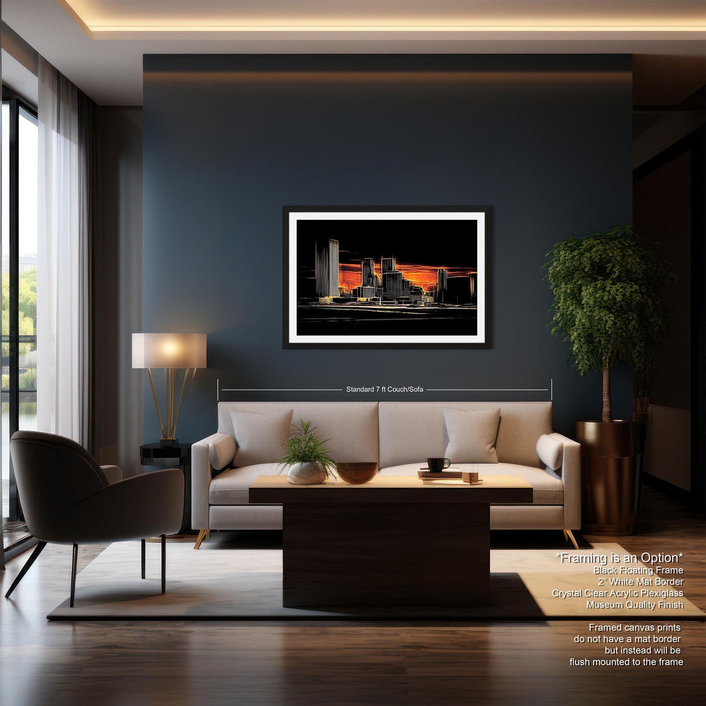Tulsa Skyline Wall Art, Abstract Tulsa Skyline Print, Tulsa Abstract Art, Tulsa Print, Tulsa Oklahoma Abstract Wall Art