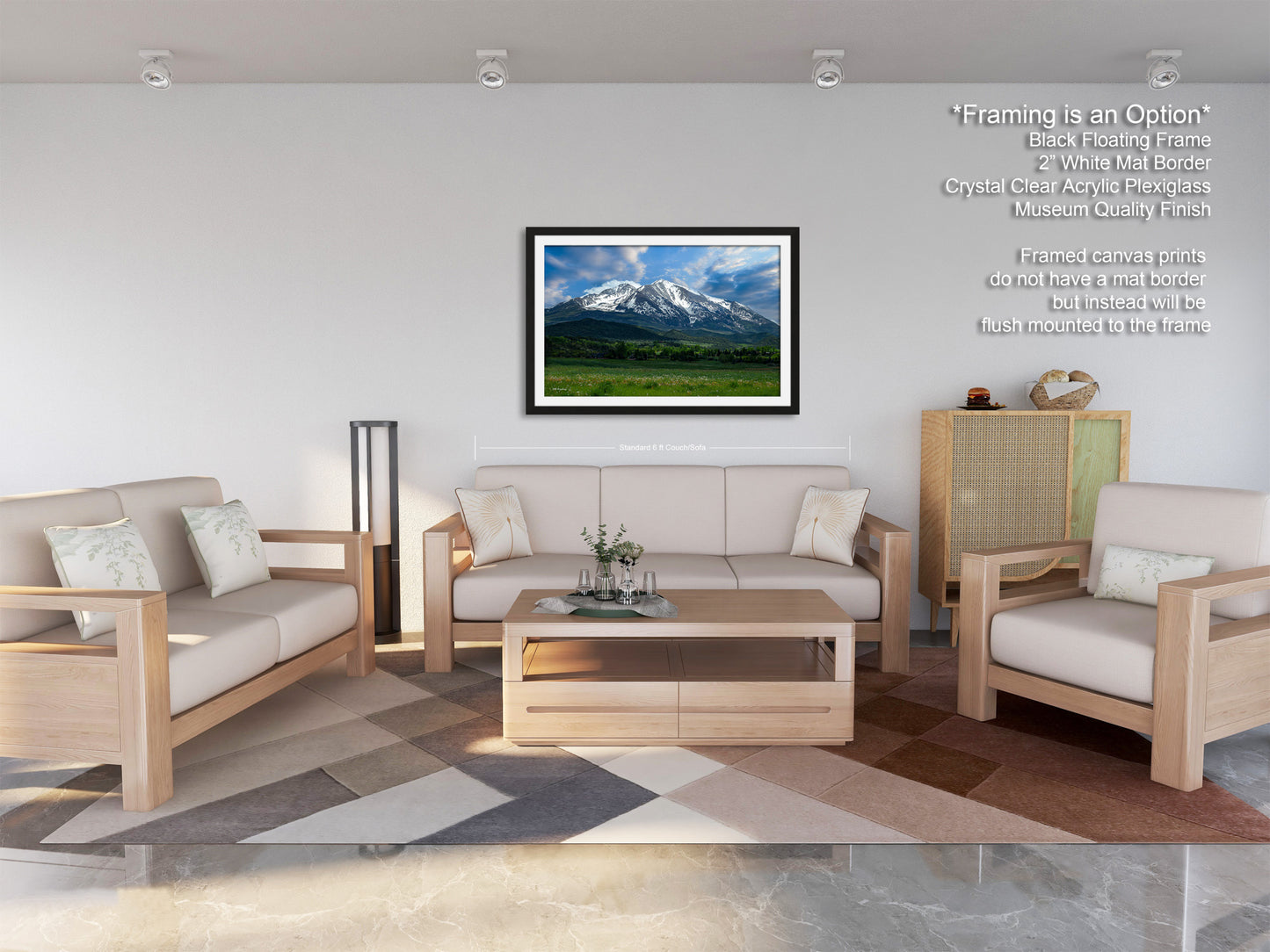 Mt. Sopris picture, Colorado mountain art, Aspen Colorado, Mt. Sopris Carbondale, Colorado photography, extra large wall art, triptych