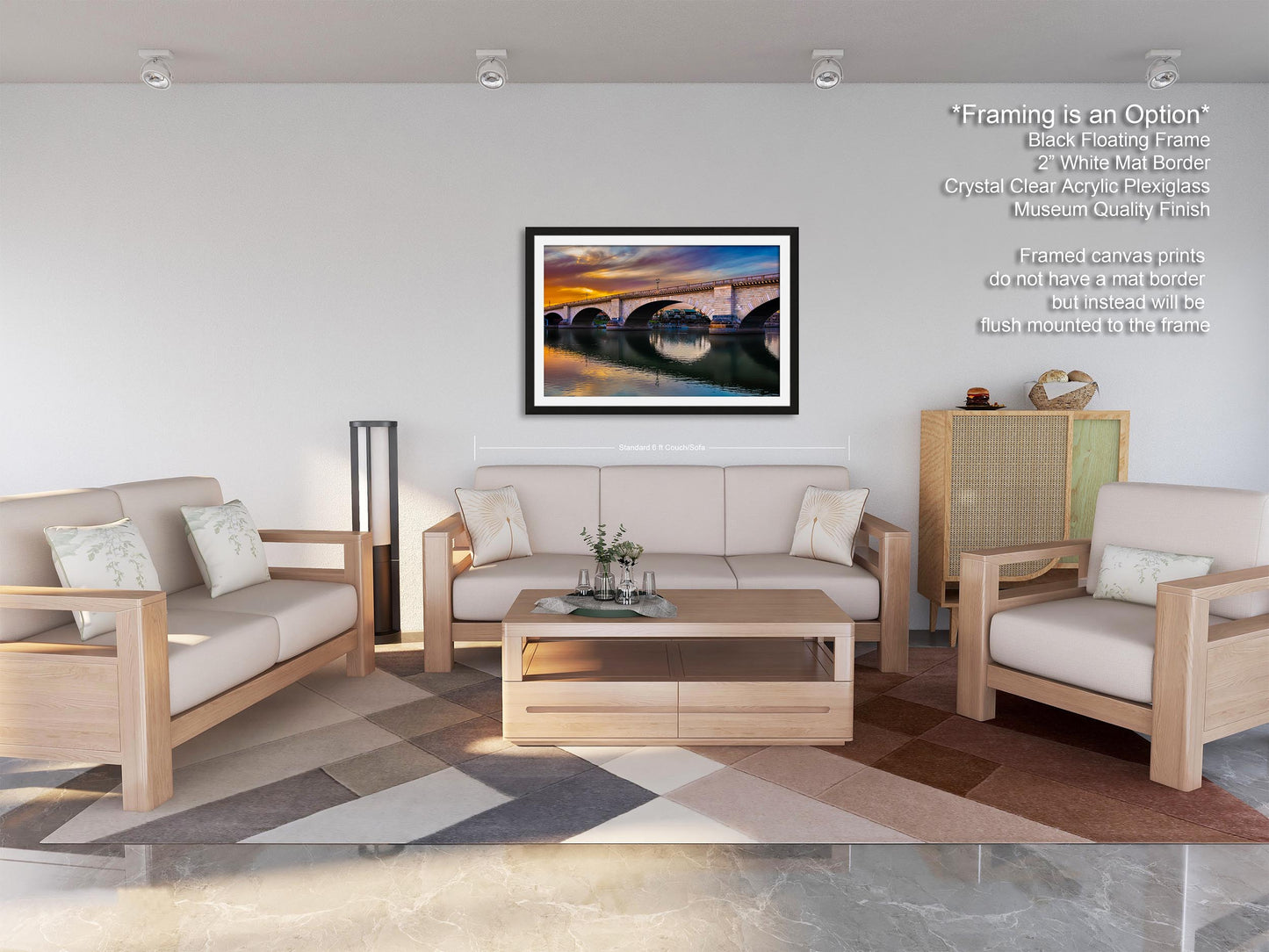 Lakefront Legacy: London Bridge Photography Lake Havasu City Arizona Canvas Print Home Decor