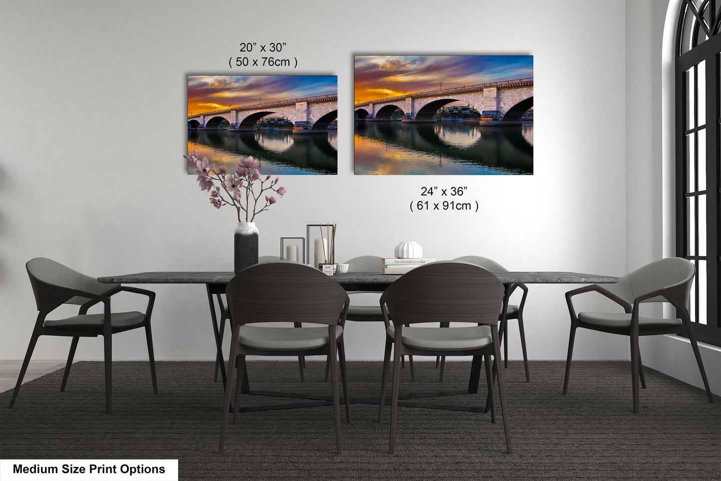 Lakefront Legacy: London Bridge Photography Lake Havasu City Arizona Canvas Print Home Decor